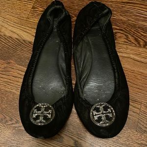 Tory Burch velvet black ballet flats
